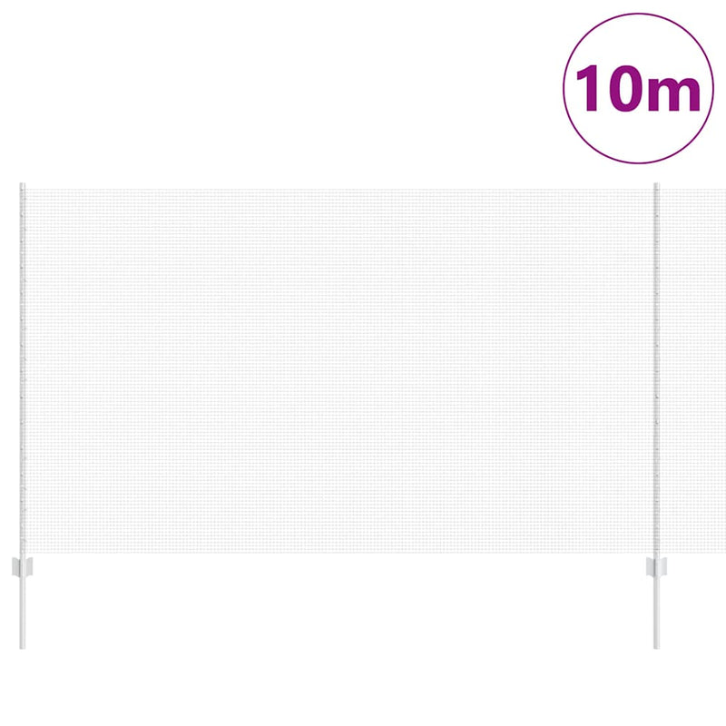 Load image into Gallery viewer, Vidaxl hek met paal zilver 1,4 x 10 m staal
