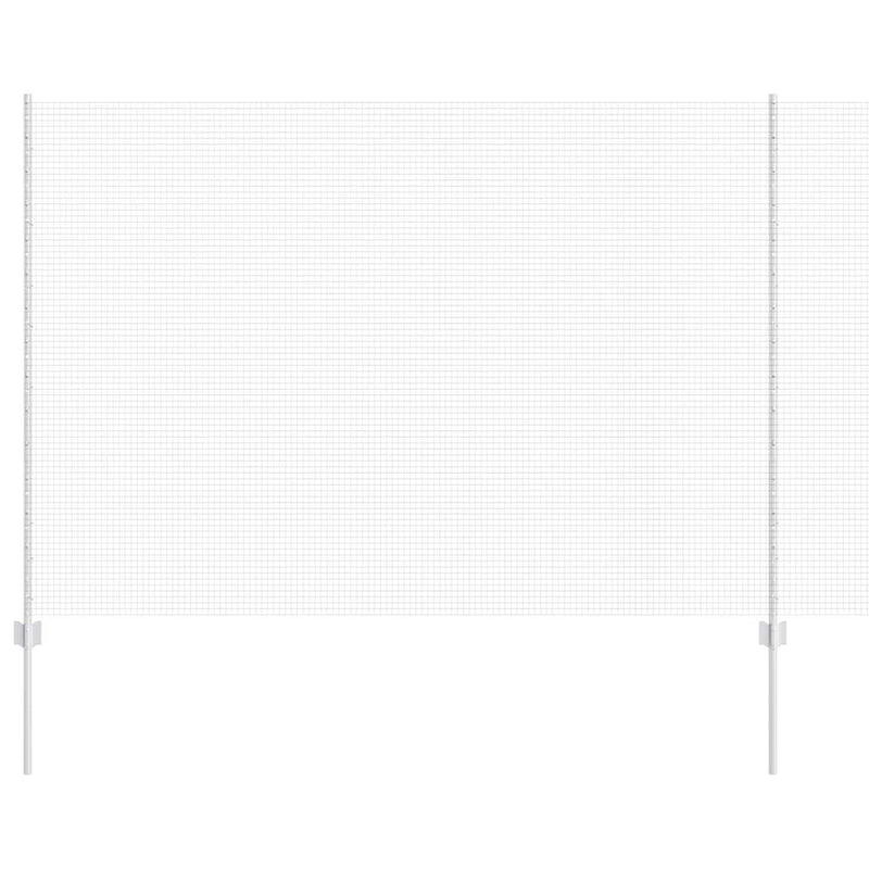 Load image into Gallery viewer, Vidaxl hek met paal zilver 1,5 x 10 m staal
