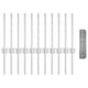 Vidaxl hek met paal zilver 0,4 x 25 m staal