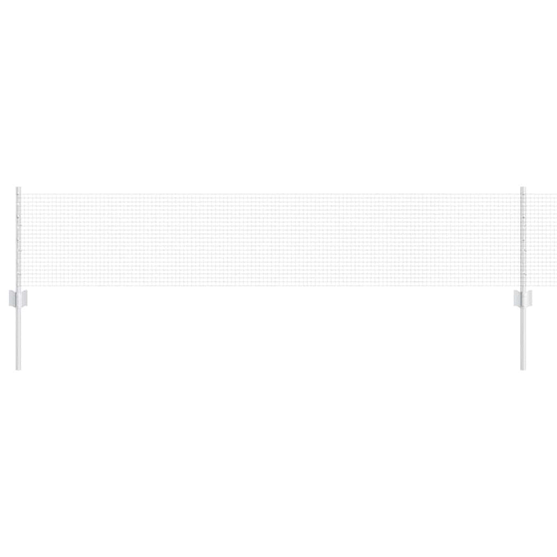 Load image into Gallery viewer, Vidaxl hek met paal zilver 0,4 x 25 m staal

