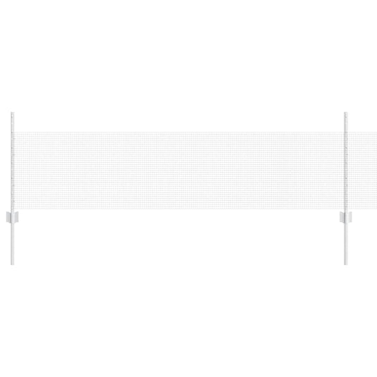 Vidaxl hek met paal zilver 0,5 x 25 m staal