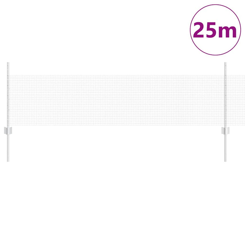 Load image into Gallery viewer, Vidaxl hek met paal zilver 0,5 x 25 m staal
