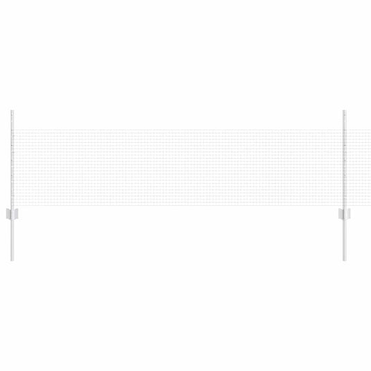 Vidaxl hek met paal zilver 0,5 x 25 m staal