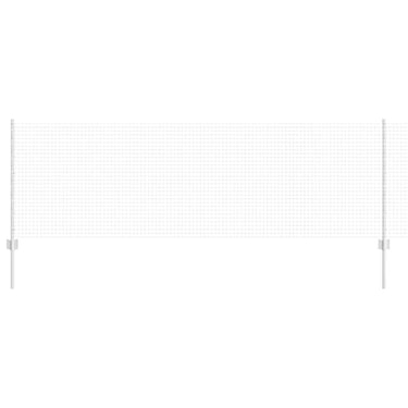 Vidaxl hek met paal zilver 0,8 x 25 m staal