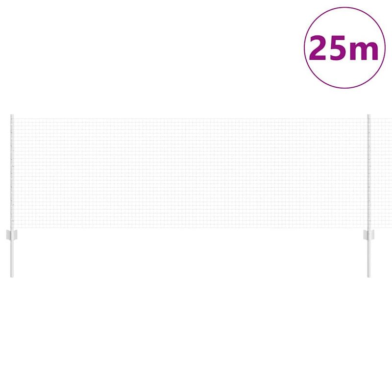 Load image into Gallery viewer, Vidaxl hek met paal zilver 0,8 x 25 m staal
