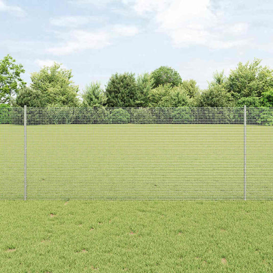 Vidaxl hek met paal zilver 1 x 25 m staal