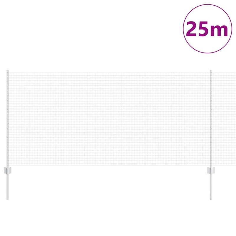 Load image into Gallery viewer, Vidaxl hek met paal zilver 1 x 25 m staal
