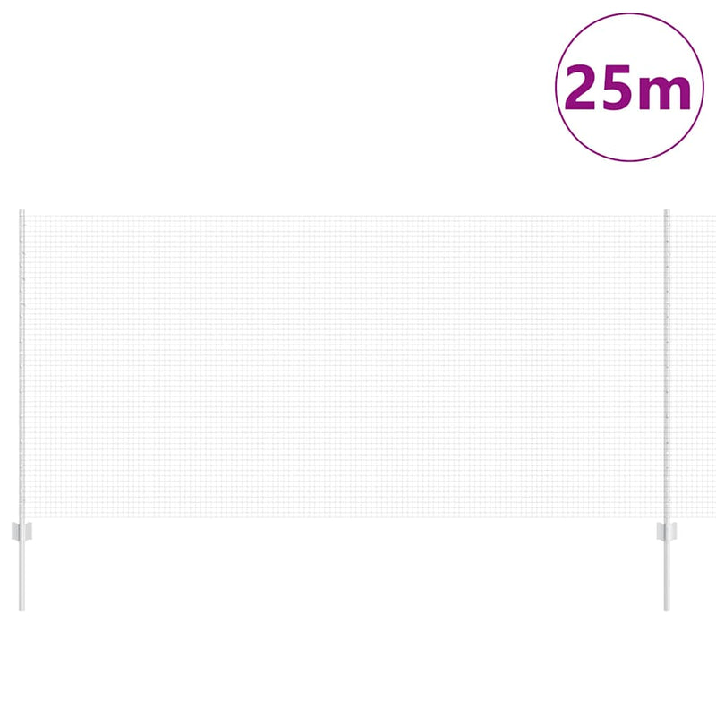Load image into Gallery viewer, Vidaxl hek met paal zilver 1,2 x 25 m staal
