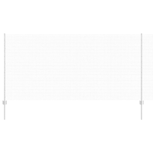 Vidaxl hek met paal zilver 1,2 x 25 m staal