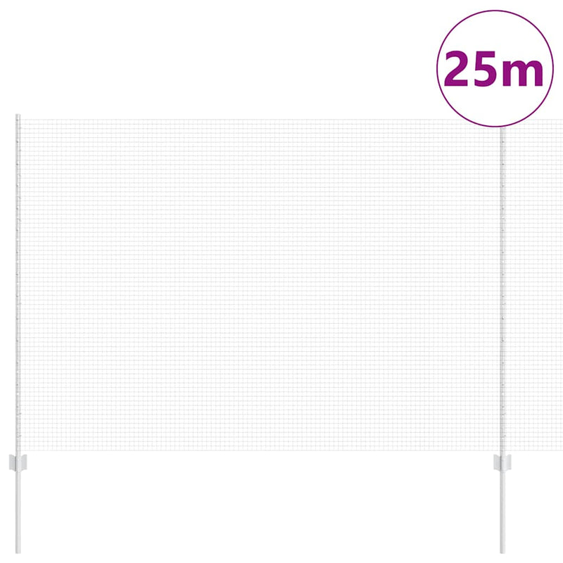 Load image into Gallery viewer, Vidaxl hek met paal zilver 1,5 x 25 m staal
