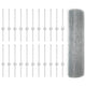 Vidaxl hek met paal zilver 0,4 x 50 m staal