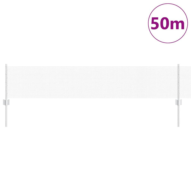 Load image into Gallery viewer, Vidaxl hek met paal zilver 0,4 x 50 m staal
