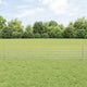 Vidaxl hek met paal zilver 0,4 x 50 m staal
