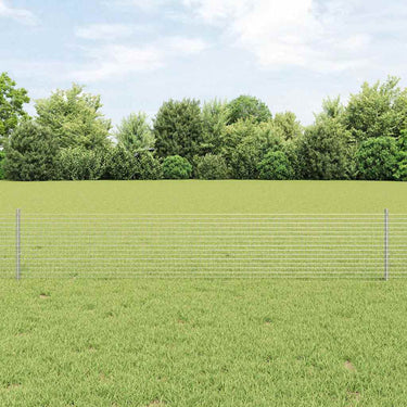 Vidaxl hek met paal zilver 0,4 x 50 m staal