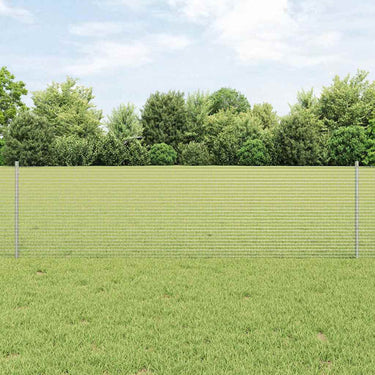 Vidaxl hek met paal zilver 0,6 x 50 m staal