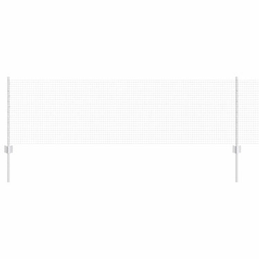 Vidaxl hek met paal zilver 0,6 x 50 m staal