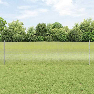 Vidaxl hek met paal zilver 0,6 x 50 m staal
