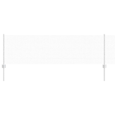 Vidaxl hek met paal zilver 0,6 x 50 m staal