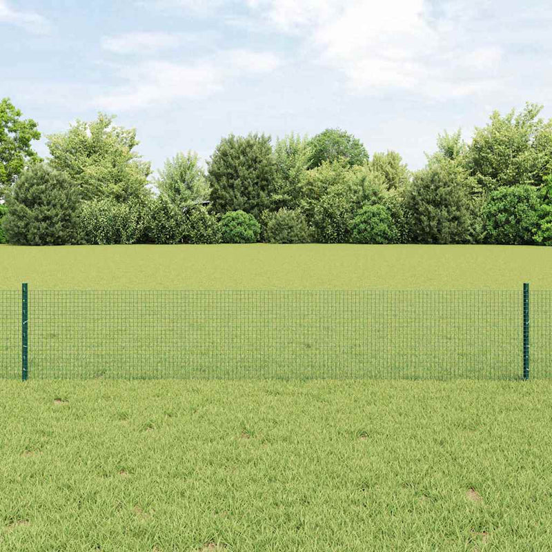 Load image into Gallery viewer, Vidaxl hek met paal groen 0,4 x 10 m staal en pvc
