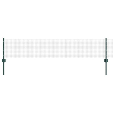 Vidaxl hek met paal groen 0,4 x 10 m staal en pvc