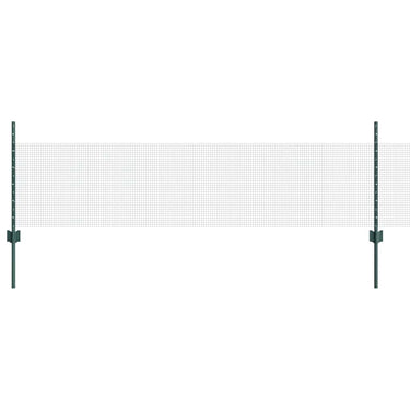 Vidaxl hek met paal groen 0,5 x 10 m staal