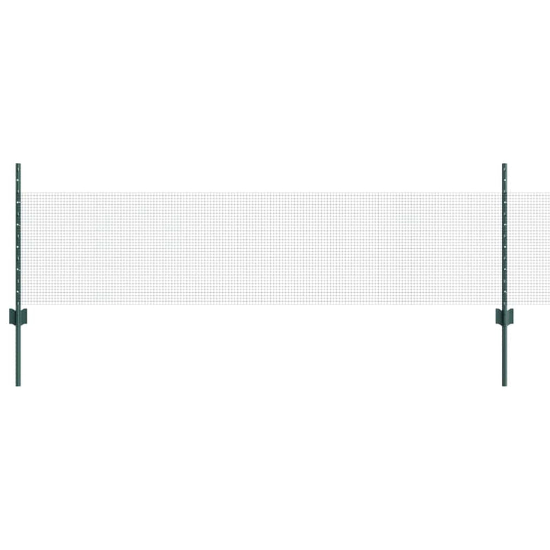 Load image into Gallery viewer, Vidaxl hek met paal groen 0,5 x 10 m staal
