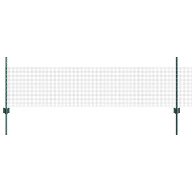 Vidaxl hek met paal groen 0,5 x 10 m staal