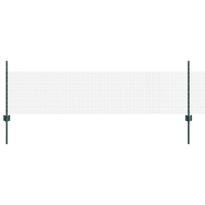 Load image into Gallery viewer, Vidaxl hek met paal groen 0,5 x 10 m staal
