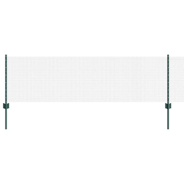 Vidaxl hek met paal groen 0,6 x 10 m staal en pvc
