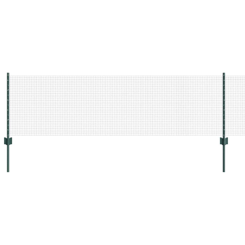 Load image into Gallery viewer, Vidaxl hek met paal groen 0,6 x 10 m staal en pvc
