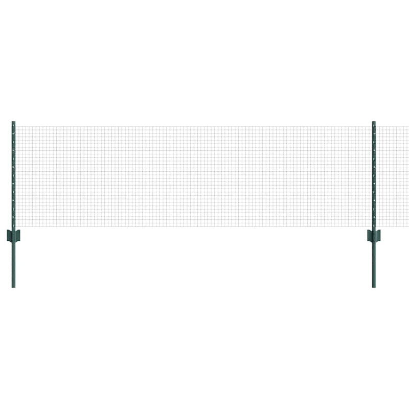 Load image into Gallery viewer, Vidaxl hek met paal groen 0,6 x 10 m staal en pvc

