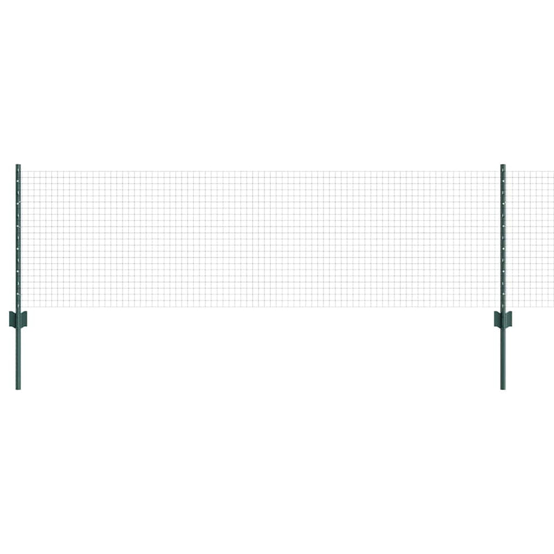 Load image into Gallery viewer, Vidaxl hek met paal groen 0,6 x 10 m staal en pvc
