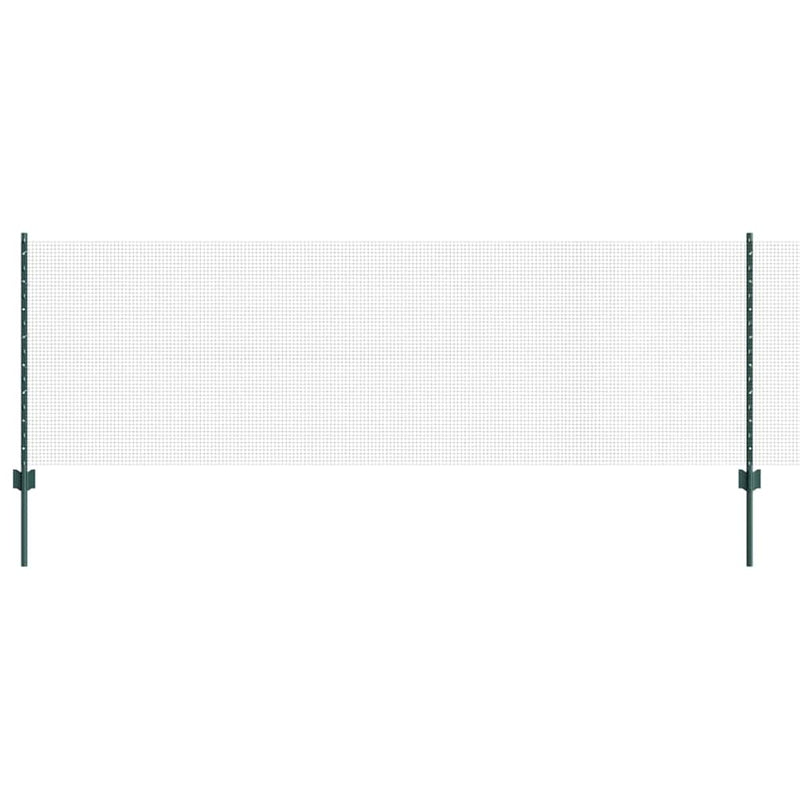 Load image into Gallery viewer, Vidaxl hek met paal groen 0,8 x 10 m staal en pvc
