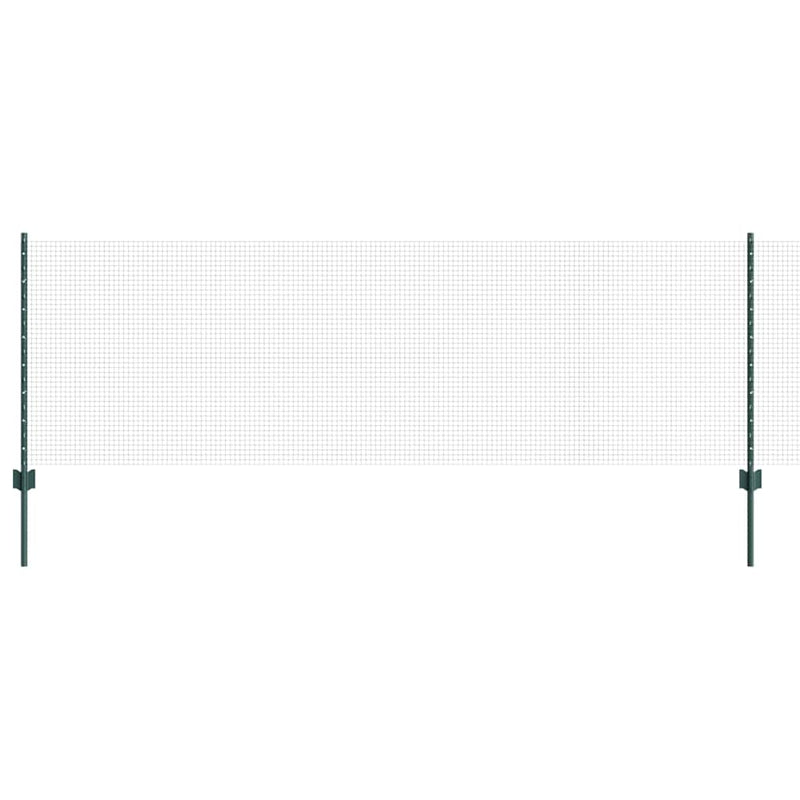 Load image into Gallery viewer, Vidaxl hek met paal groen 0,8 x 10 m staal en pvc
