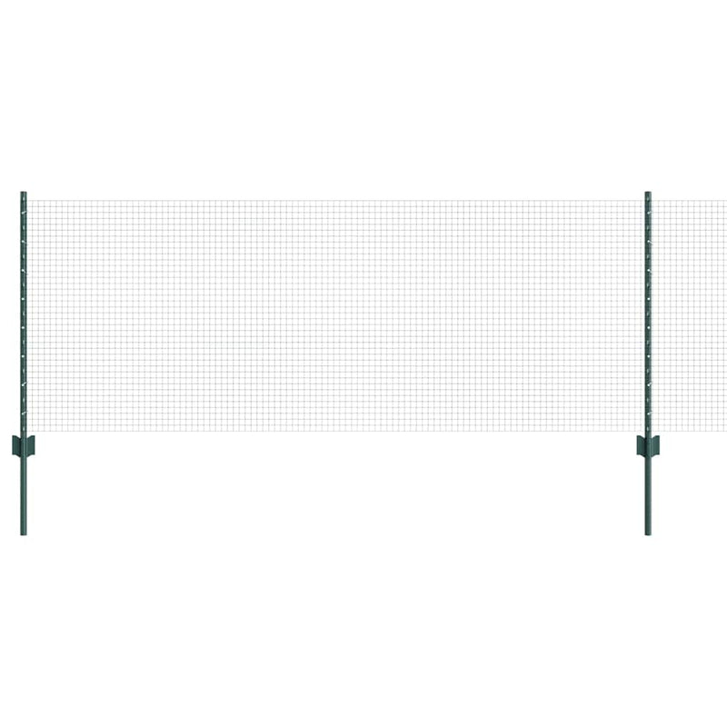 Load image into Gallery viewer, Vidaxl hek met paal groen 0,8 x 10 m staal en pvc
