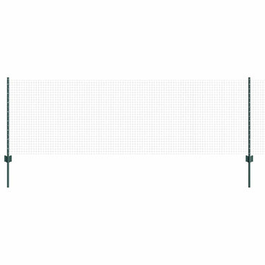 Vidaxl hek met paal groen 0,8 x 10 m staal en pvc