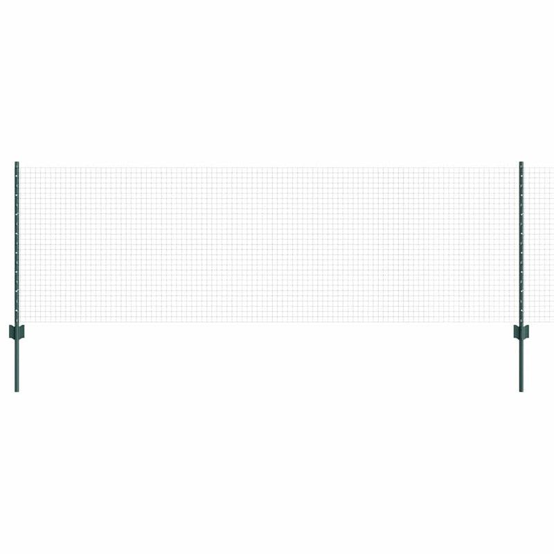 Load image into Gallery viewer, Vidaxl hek met paal groen 0,8 x 10 m staal en pvc
