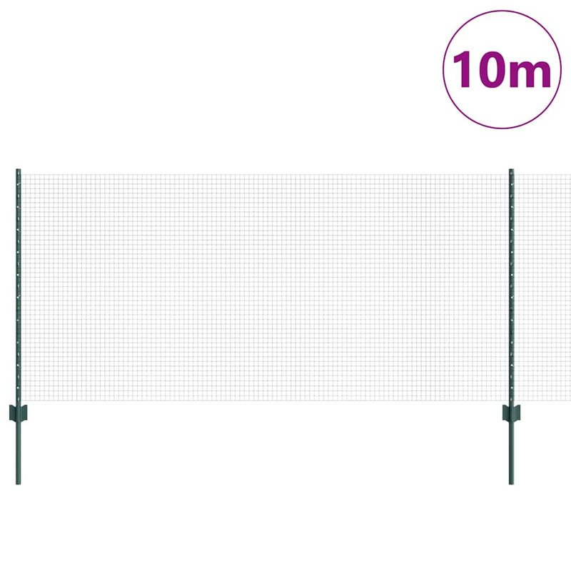 Load image into Gallery viewer, Vidaxl hek met paal groen 1 x 10 m staal
