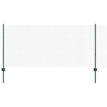 Vidaxl hek met paal groen 1 x 10 m staal