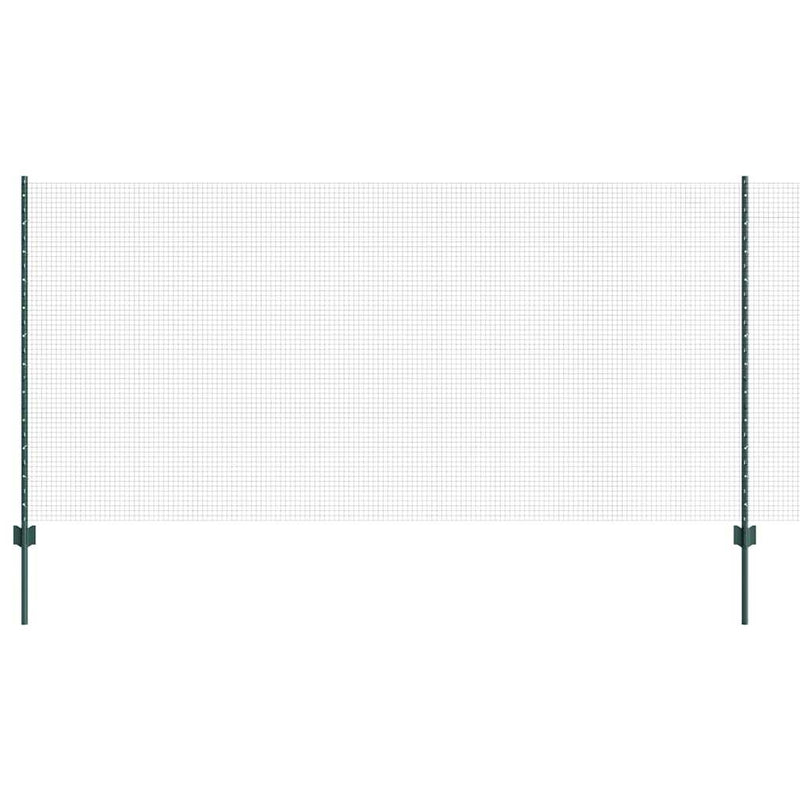 Load image into Gallery viewer, Vidaxl hek met paal groen 1,2 x 10 m staal en pvc
