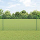 Vidaxl hek met paal groen 1,4 x 10 m staal en pvc