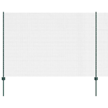 Vidaxl hek met paal groen 1,5 x 10 cm staal