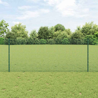 Vidaxl hek met paal groen 1 x 25 m staal