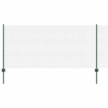 Vidaxl hek met paal groen 1 x 25 m staal