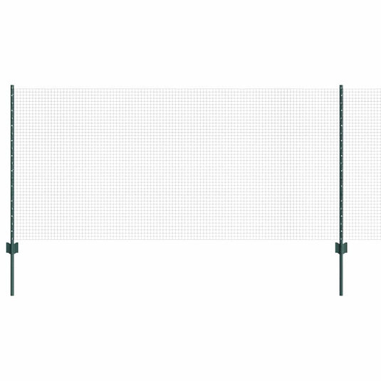 Vidaxl hek met paal groen 1 x 25 m staal