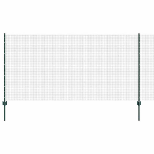 Vidaxl hek met paal groen 1,2 x 25 m staal en pvc