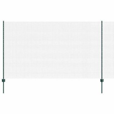 Vidaxl hek met paal groen 1,4 x 25 m staal en pvc