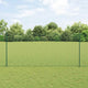 Vidaxl hek met paal groen 1,4 x 25 m staal en pvc
