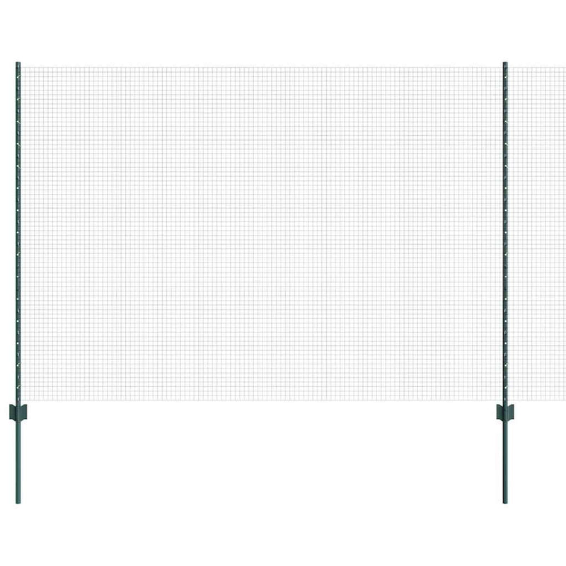 Load image into Gallery viewer, Vidaxl hek met paal groen 1,5 x 25 m staal
