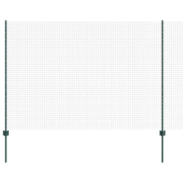 Vidaxl hek met paal groen 1,5 x 25 m staal
